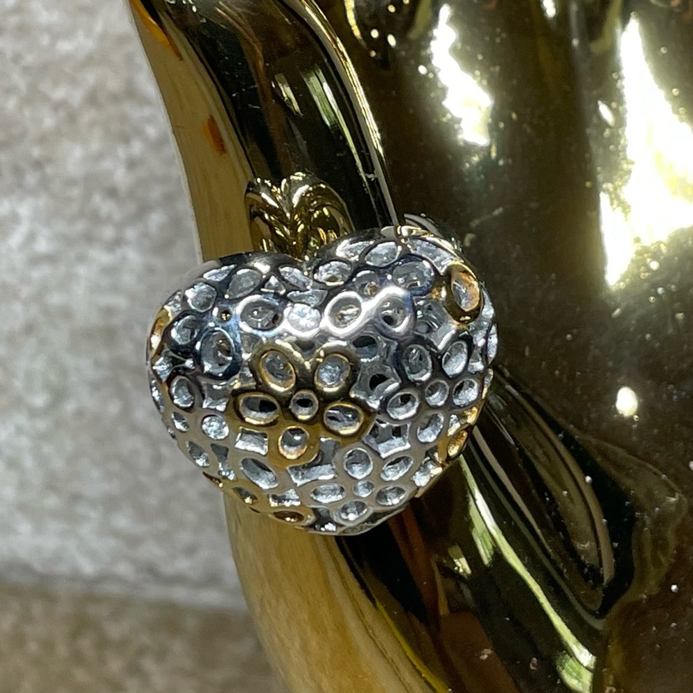 Stainless steel heart ring